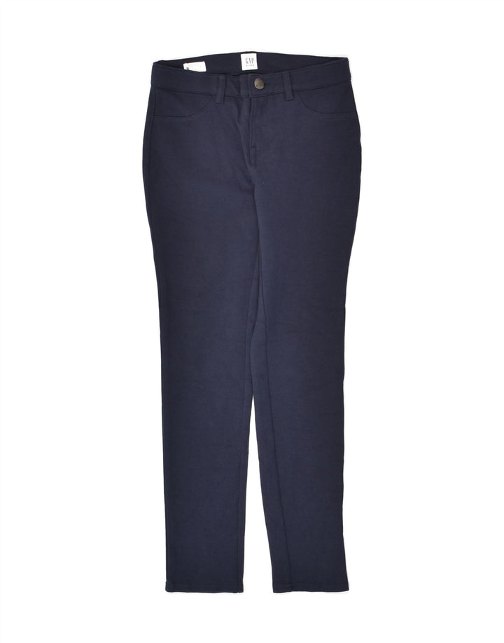 GAP Girls Slim Casual Trousers 7-8 Years W24 L24 Navy Blue Cotton | Vintage Gap | Thrift | Second-Hand Gap | Used Clothing | Messina Hembry 