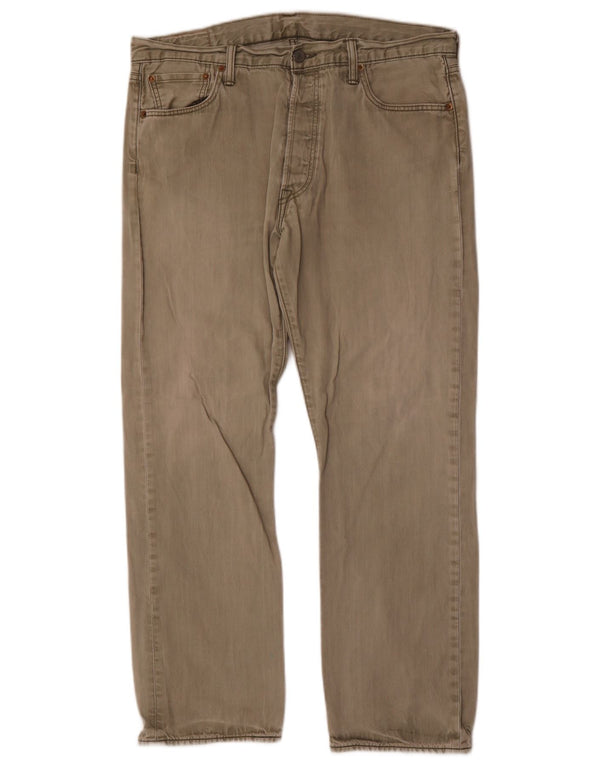 Мужские прямые повседневные брюки Levi's 501 W36 L30, цвет хаки, хлопок