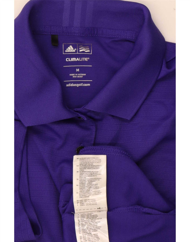 Женская рубашка-поло Adidas Climalite UK 12, средний фиолетовый полиэстер