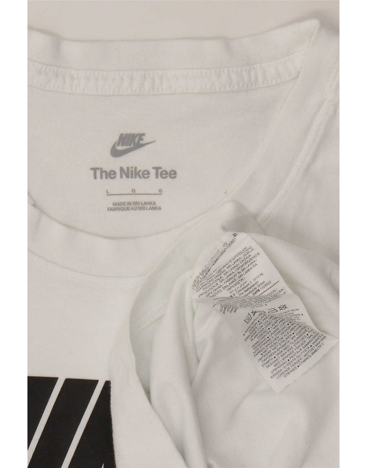 Мужская футболка с рисунком Nike, большой белый хлопок