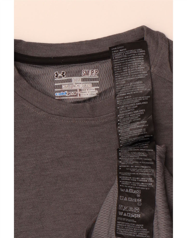 Мужская футболка Cold Gear Under Armour, маленький серый полиэстер