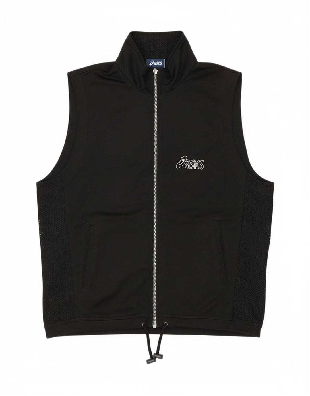 Мужской спортивный костюм без рукавов с рисунком Asics, большая черная куртка