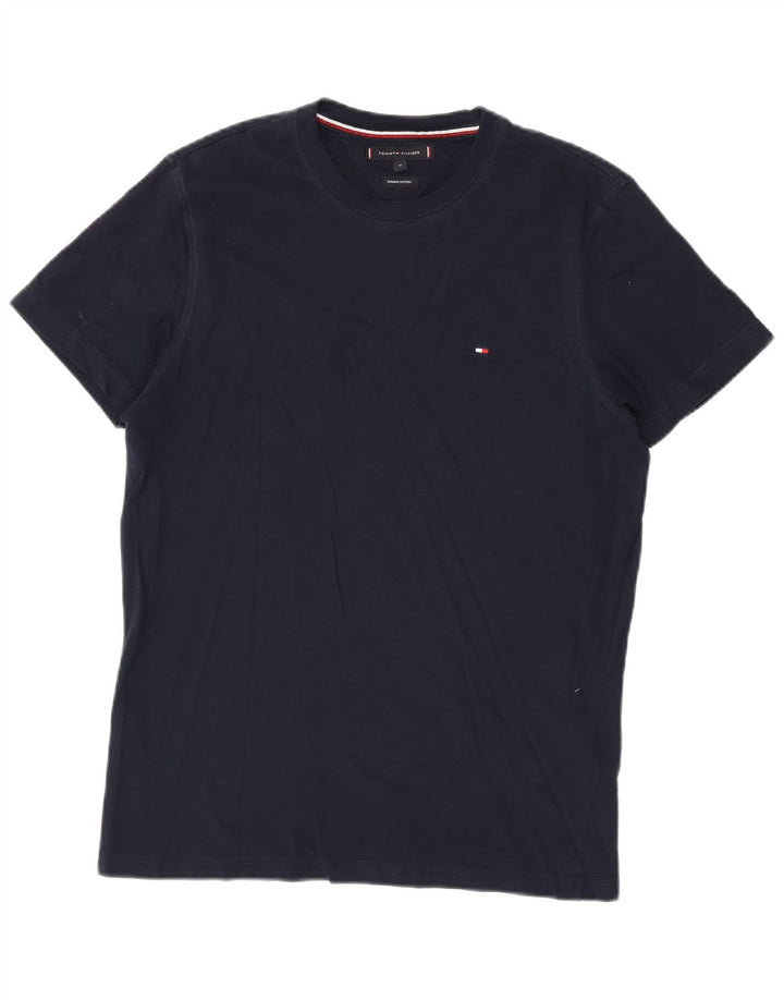 Мужская футболка Tommy Hilfiger, средний темно-синий хлопок