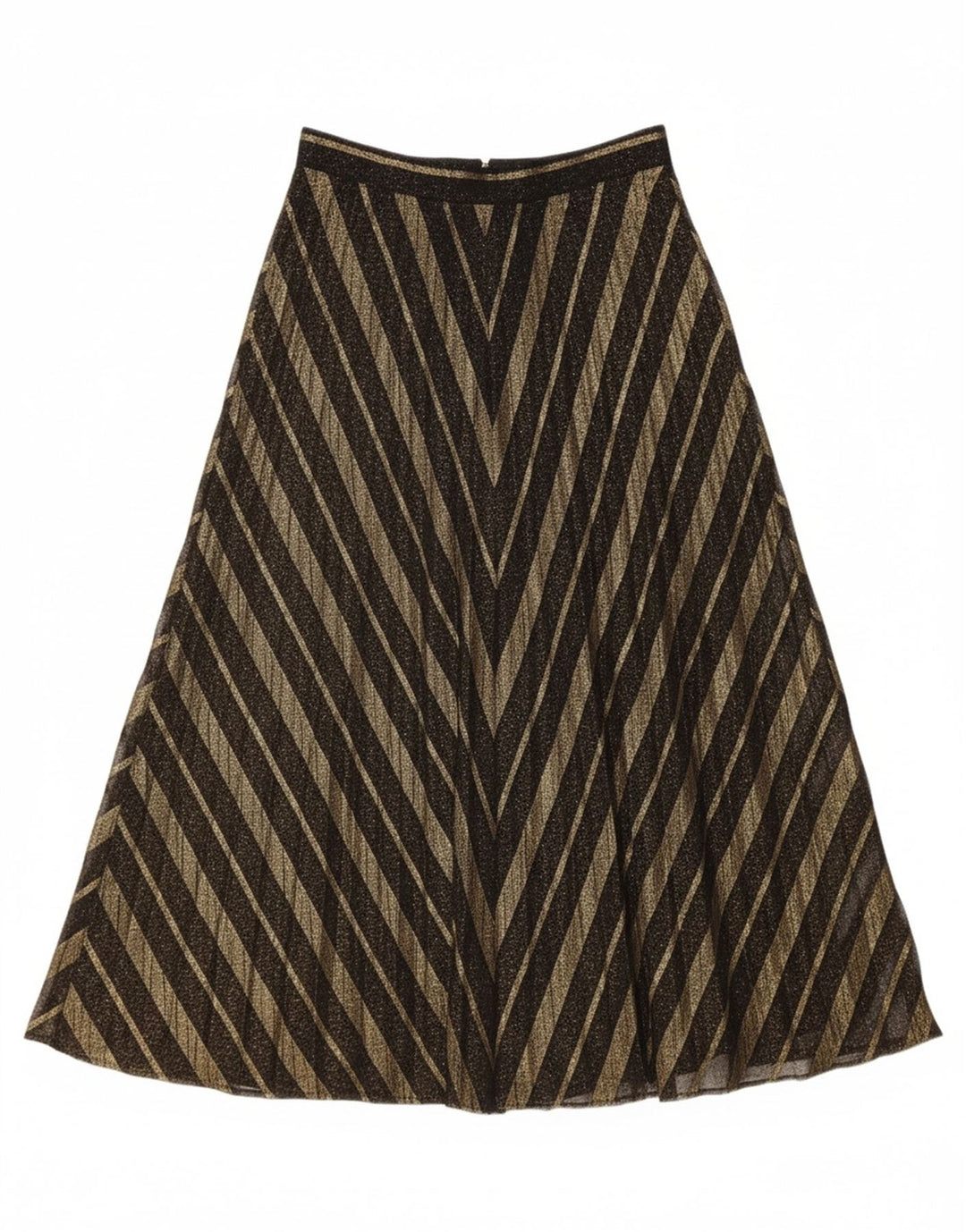 ZARA Womens A-Line Skirt Medium W28  Black Striped Polyester Vintage Zara and Second-Hand Zara from Messina Hembry 