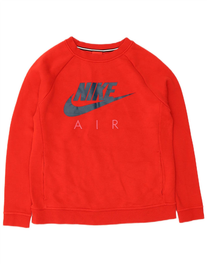 Женский джемпер большого размера с рисунком Nike UK 10, маленький красный