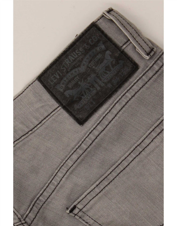 Мужские зауженные джинсы Levi's 511 W34 L32 серого цвета, хлопок