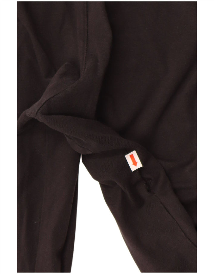 Женские леггинсы ADIDAS UK 12, хлопковые, средние, черные