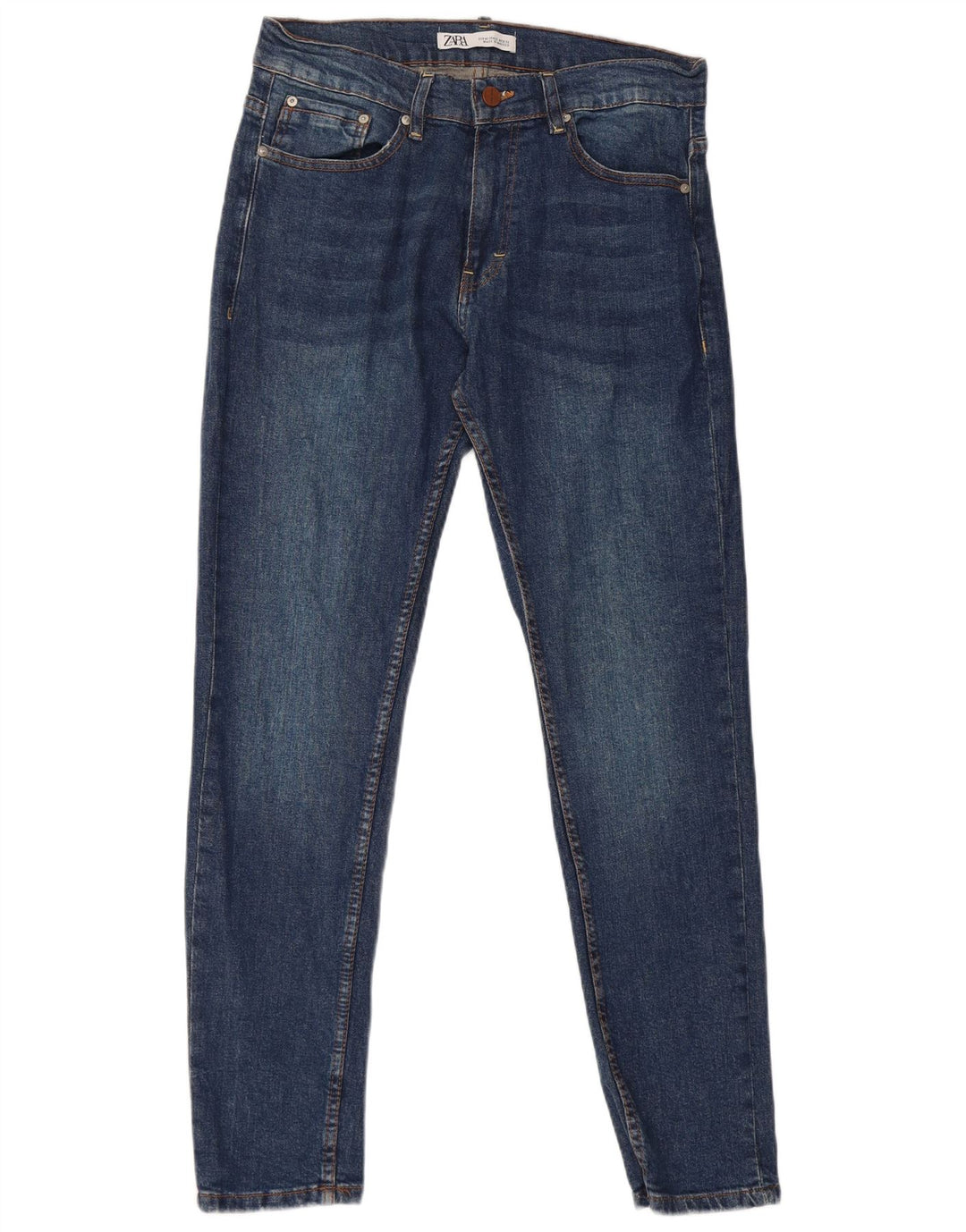 Мужские джинсы скинни ZARA EU 42, большие W32 L30, синие, хлопок