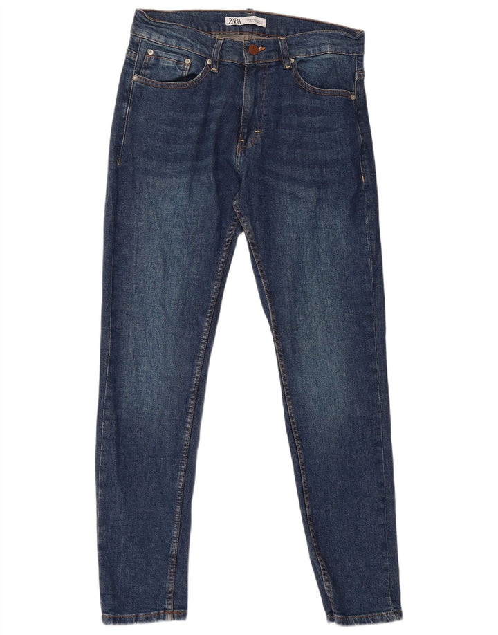 Мужские джинсы скинни ZARA EU 42, большие W32 L30, синие, хлопок
