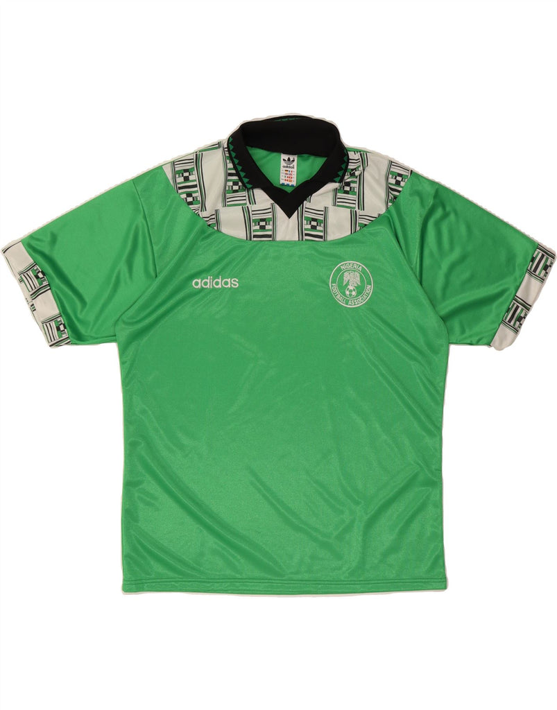 ADIDAS Mens 1994-1995 Nigeria Home Football Shirt Size 46/48 XL Green Vintage Adidas and Second-Hand Adidas from Messina Hembry 