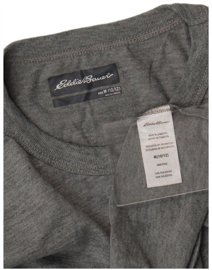 Футболка Eddie Bauer для мальчиков, топ 10–11 лет, средний серый полиэстер