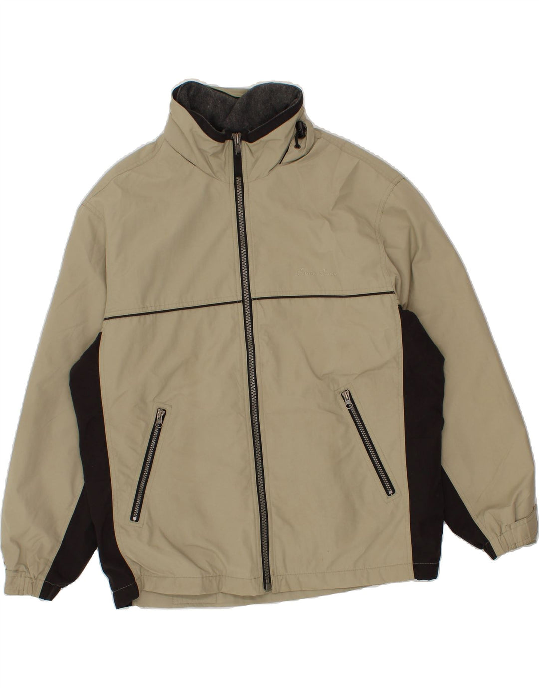 Мужская куртка-бомбер оверсайз EDDIE BAUER UK 36, маленькая, цвета хаки, с цветными блоками