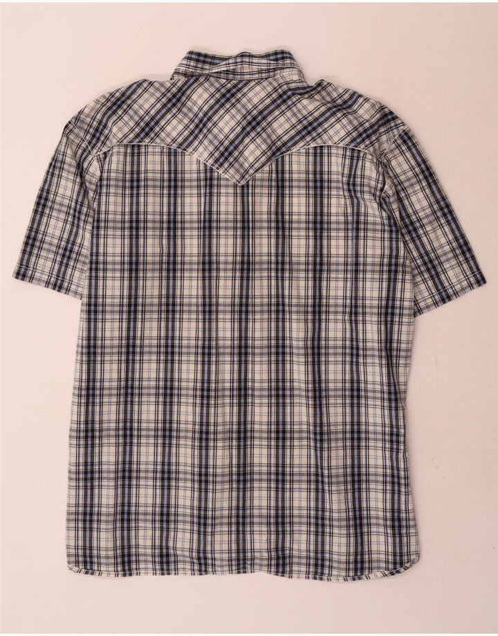 Мужская рубашка с коротким рукавом Levi's 2XL, синяя клетка, хлопок
