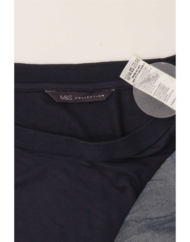 Женское базовое платье Marks & Spencer UK 12, средний темно-синий лиоцелл