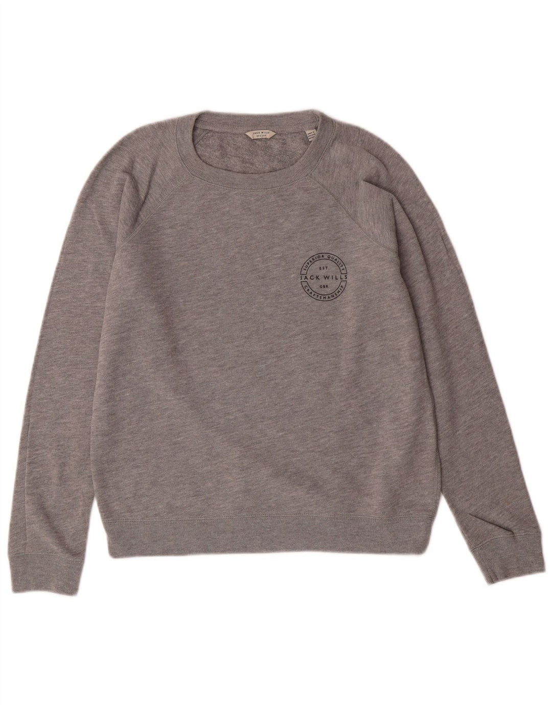 Женский свитер JACK WILLS, джемпер UK 12, средний серый хлопок
