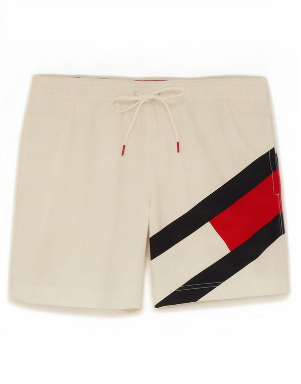 Мужские шорты для плавания Tommy Hilfiger, маленькие белые с цветными блоками