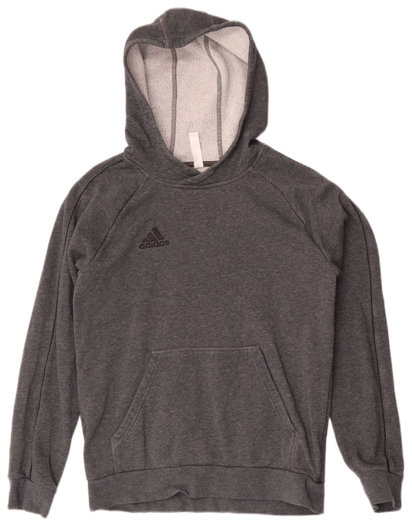 Джемпер с капюшоном Adidas для мальчиков 13-14 лет, серый хлопок