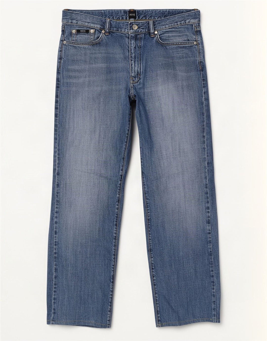 Мужские прямые джинсы Hugo Boss W34 L29 синие, хлопок