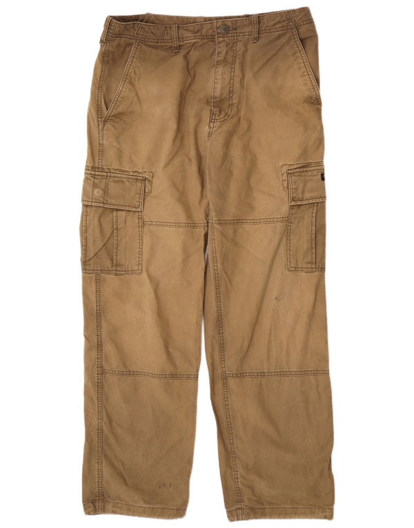 Мужские прямые брюки-карго Superdry W34 L32, хлопок цвета хаки