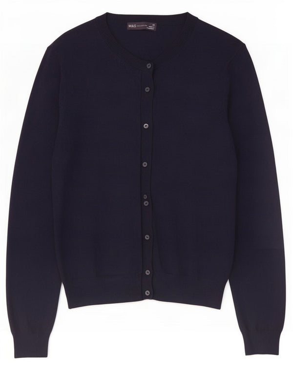 Женский кардиган Marks & Spencer UK 14, средний темно-синий, вискоза