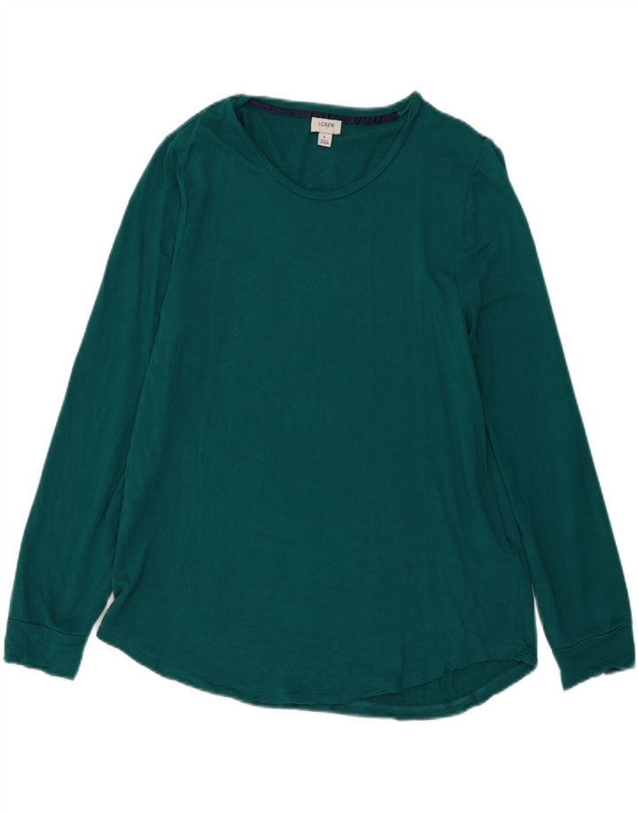 J. CREW Womens Top Long Sleeve UK 16 Large Green Viscose Vintage J. Crew and Second-Hand J. Crew from Messina Hembry 