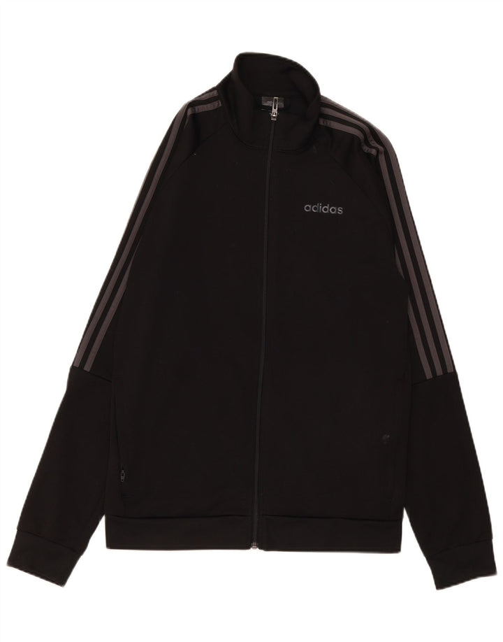 Мужская спортивная куртка Adidas Climalite UK 40/42, средний черный полиэстер