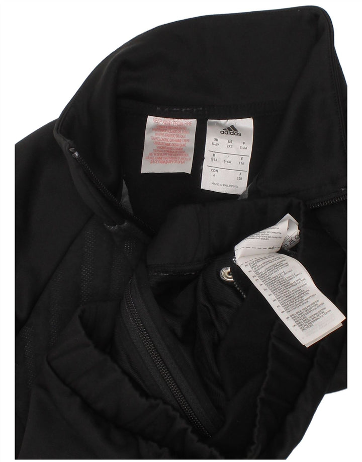 Спортивный костюм Adidas для мальчиков с графическим рисунком, верхняя куртка 5-6 лет, черный с геометрическим рисунком