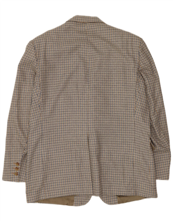 Мужской пиджак Orvis с 2 пуговицами UK 44 2XL Бежевый с узором "гусиные лапки"