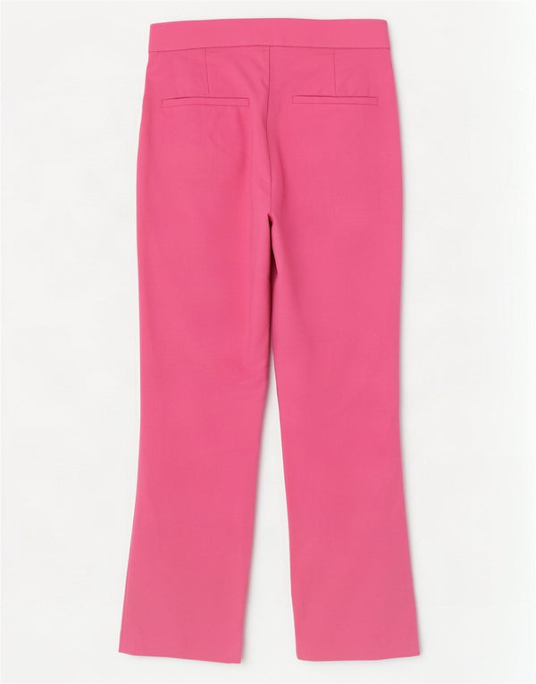 Женские прямые повседневные брюки Zara XS W24 L25, розовые, хлопковые