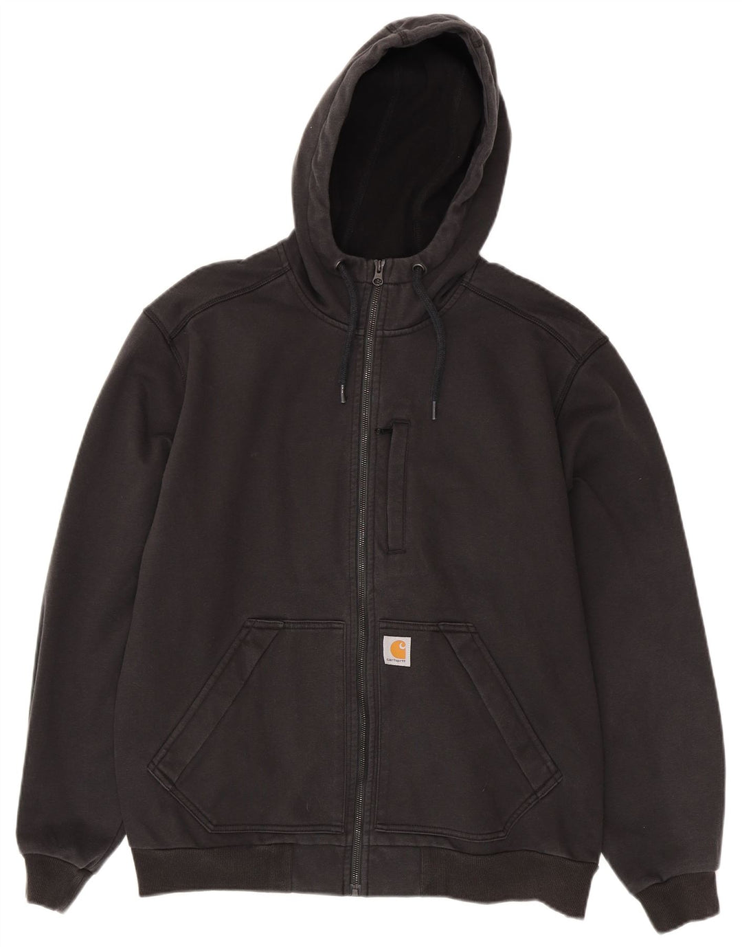 Мужской свитер свободного кроя с капюшоном Carhartt на молнии, большой черный полиэстер
