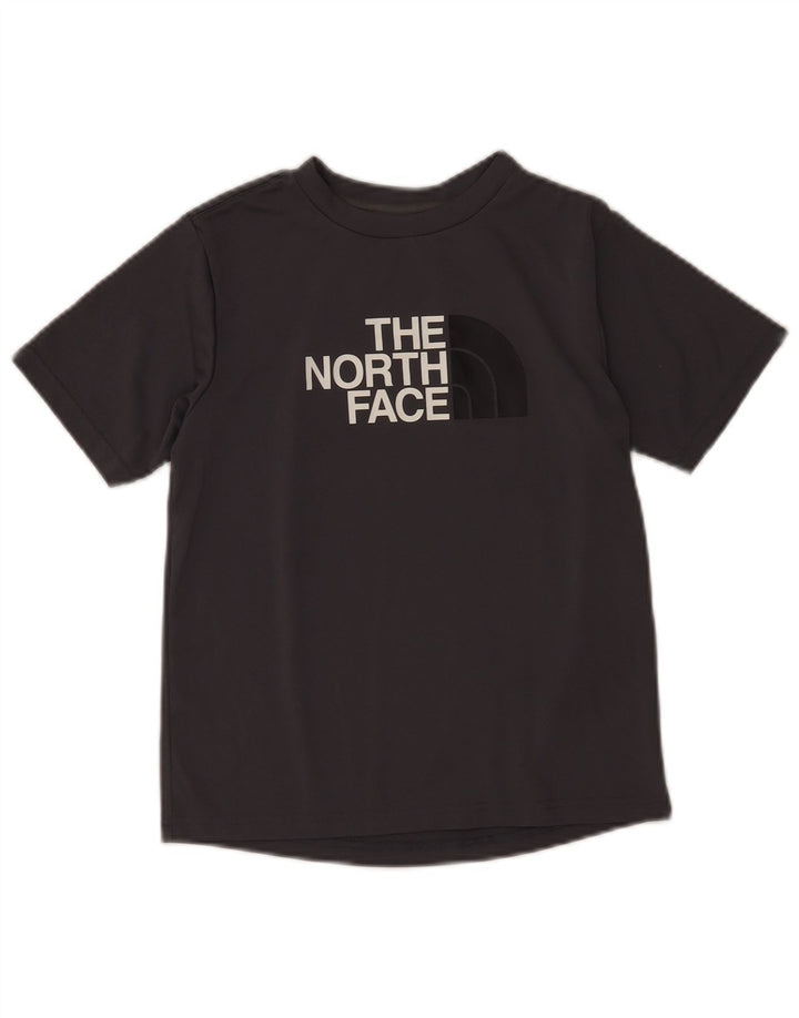 Футболка с рисунком The North Face для мальчиков, топ 9–10 лет, средний серый полиэстер