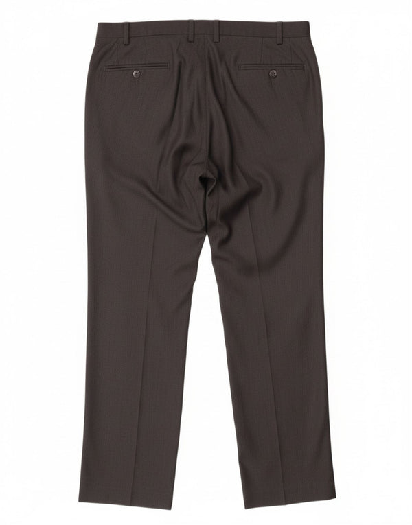 Мужские прямые костюмные брюки Calvin Klein W36 L32, серый полиэстер