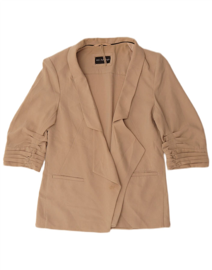 Женский пиджак с рукавом 3/4 Marks & Spencer UK 12, средний бежевый