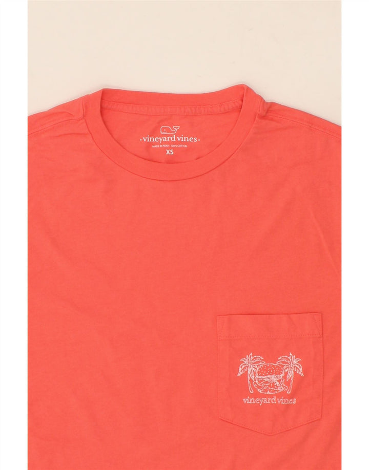 VINEYARD VINES Mens T-Shirt Top XS Red Cotton Vintage Vineyard Vines and Second-Hand Vineyard Vines from Messina Hembry 