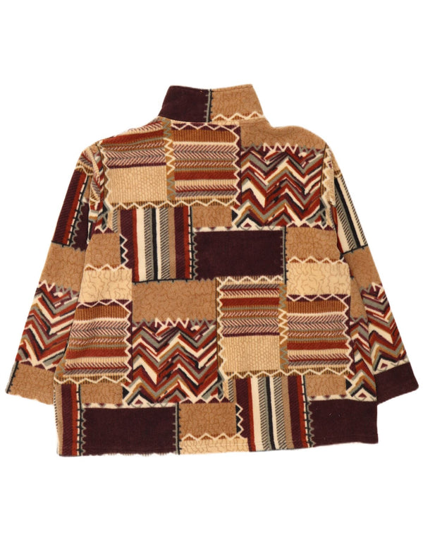 Винтажная мужская флисовая куртка EU 56 3XL, разноцветный лоскутный полиэстер