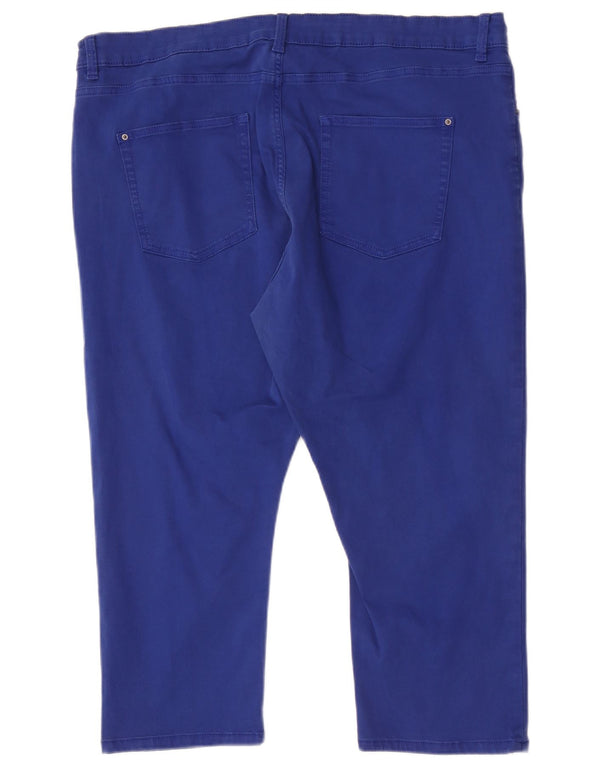 Marks & Spencer Womens Super Skinny Capri Trousers UK 20 2XL W38 L21 Blue
