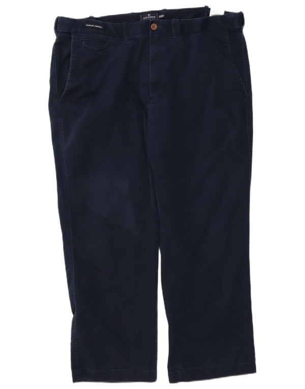 Мужские прямые брюки-чиносы Marks & Spencer Blue Harbor W42 L29 темно-синие