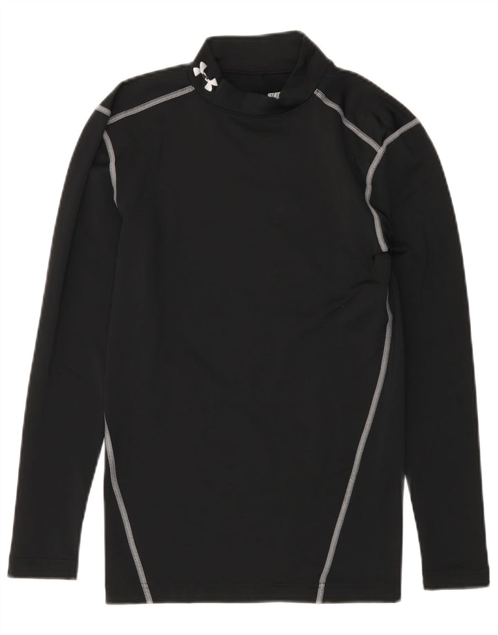 Женский компрессионный топ с рисунком Under Armour с длинным рукавом, Великобритания, 8, маленький черный