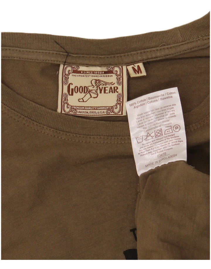 Мужская футболка с рисунком GOOD YEAR, средний цвет, хаки, хлопок