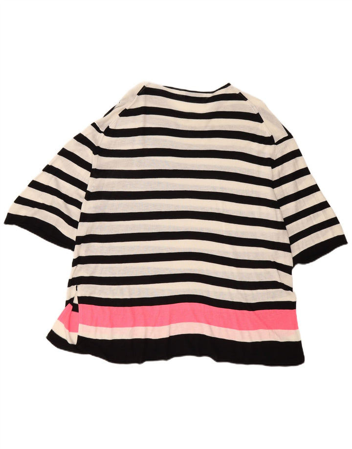 Женская удлиненная блузка большого размера Zara UK 10, маленькая белая полоска