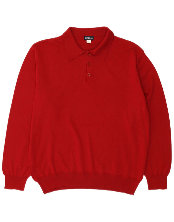 Мужской свитер с воротником-поло BABISTA UK 44 XL бордовый