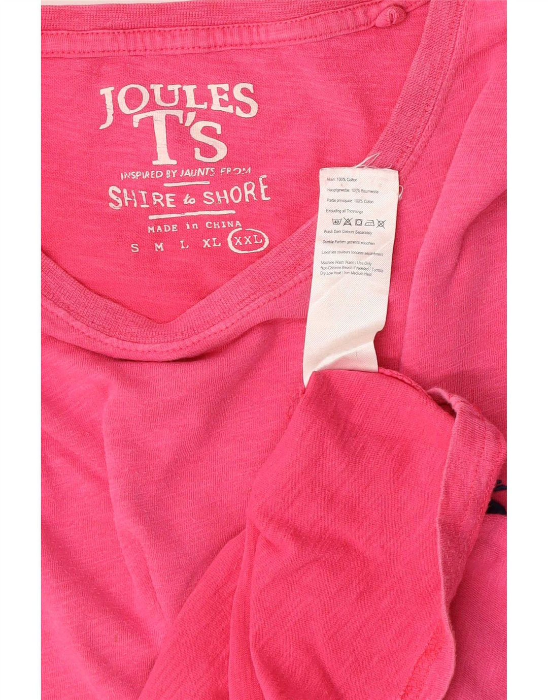 Мужская футболка Joules Top 2XL, розовый хлопок