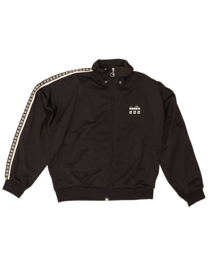 Мужской спортивный костюм Diadora с графическим рисунком UK 34 XS, черный полиэстер