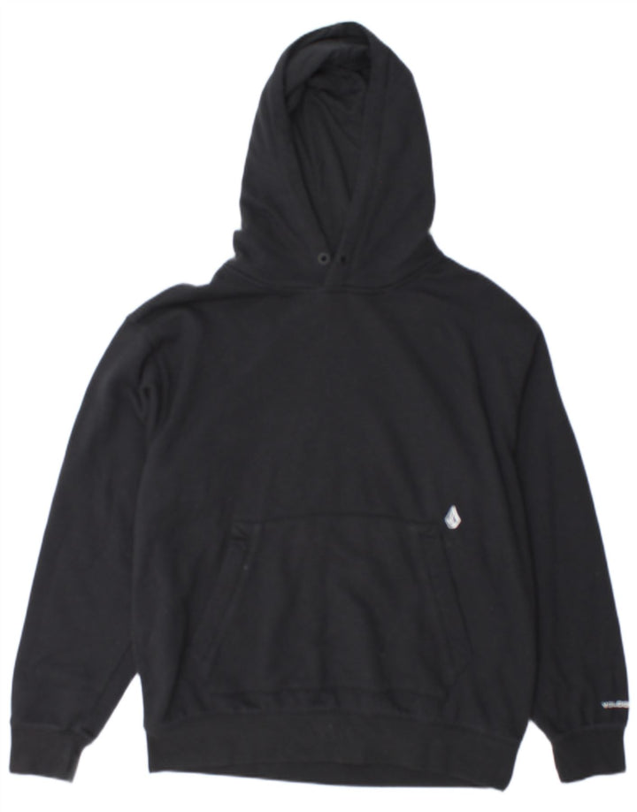Volcom Мужской джемпер с капюшоном с рисунком, маленький черный, хлопковый