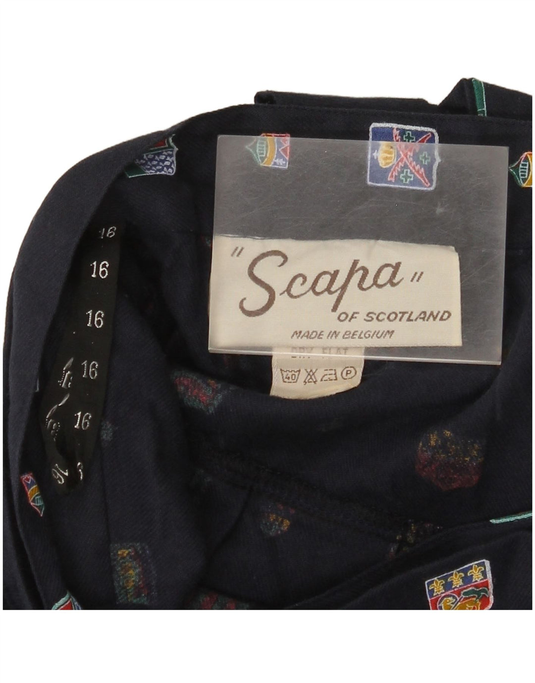 Макси-расклешенная юбка Scapa для девочек с абстрактным узором, 15–16 лет, W26, темно-синий