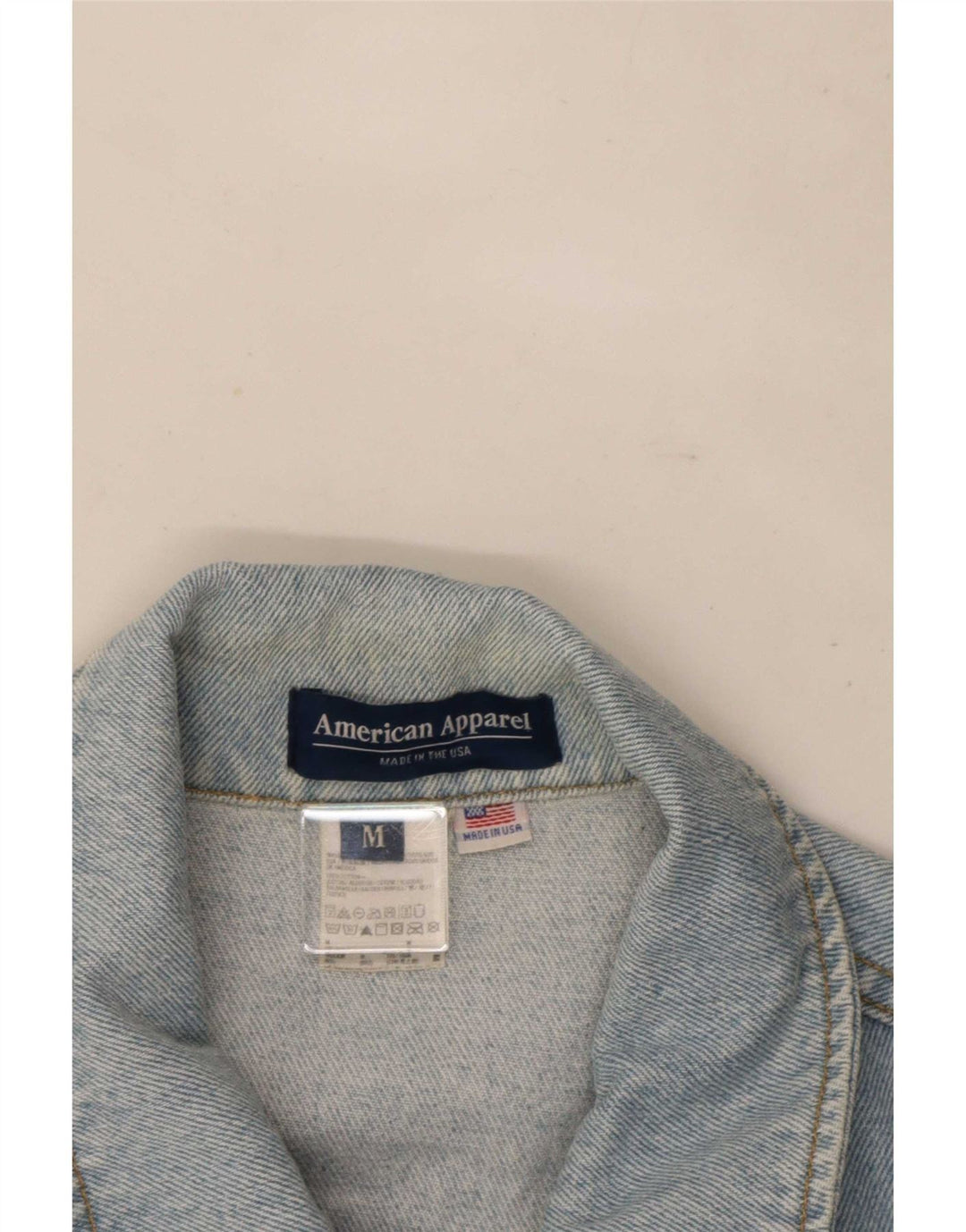 Мужская джинсовая куртка American Apparel UK 38, хлопок среднего синего цвета