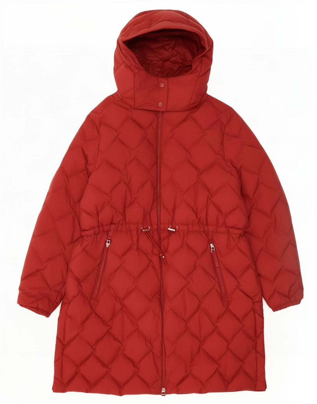 Женское стеганое пальто с капюшоном Marks & Spencer UK 22 3XL Красный Полиамид