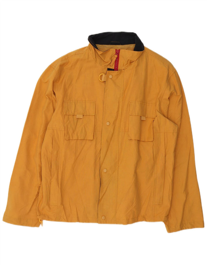 Винтажная мужская дождевик UK 42 XL, желтый нейлон