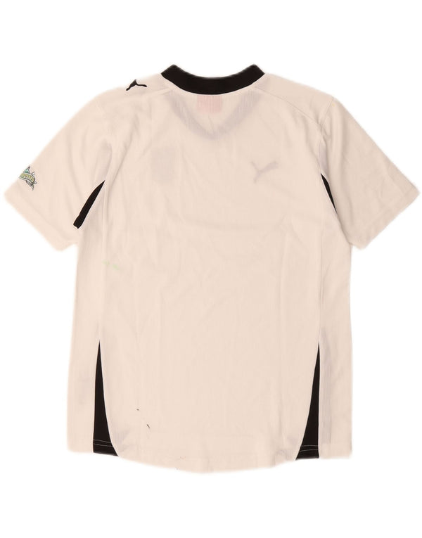Футболка Puma Boys Italia, топ 11–12 лет, белый полиэстер с цветными блоками