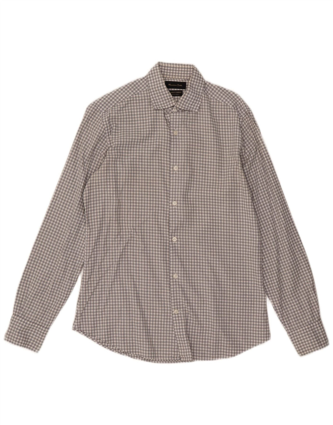 Мужская рубашка Massimo Dutti, маленькая серая в клетку